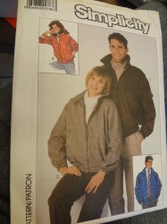 8313 MR. MS UNISEX BOMBER ZIP JACKET PATTERN LARGE